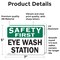Signmission Eye Wash Station, 7 in W x Rectangle, Vinyl Decal OS-2PACK-CL-D-57-L-20008 - alternate 3